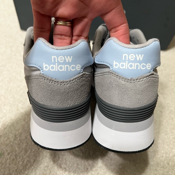 NWT New Balance 515H Platform Womens Slate Light Grey, White and Blue - Picture 5 of 7